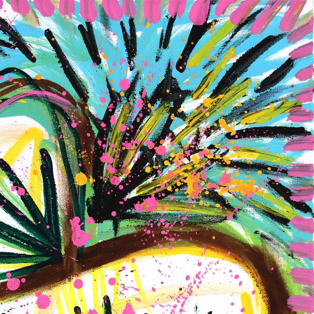 2020s Cactus Queen - Original Contemporary Western Cowgirl Figurative Acrylic Painting For Sale - Image 5 of 9
