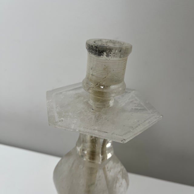 Cut Rock Crystal Candleholder For Sale - Image 11 of 14
