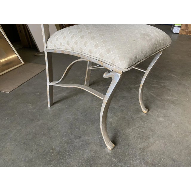 High Style Formal Dining Steel Side Chair, Set of 4 For Sale - Image 9 of 9