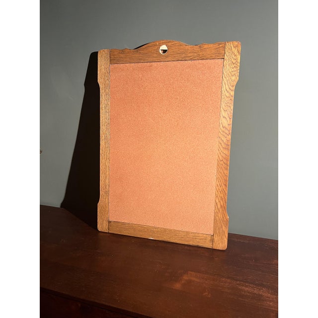 Mid-Century Wall Mirror with Rustic Wood Frame, 1960s, in Very Good conditions. Designed 1960 to 1969