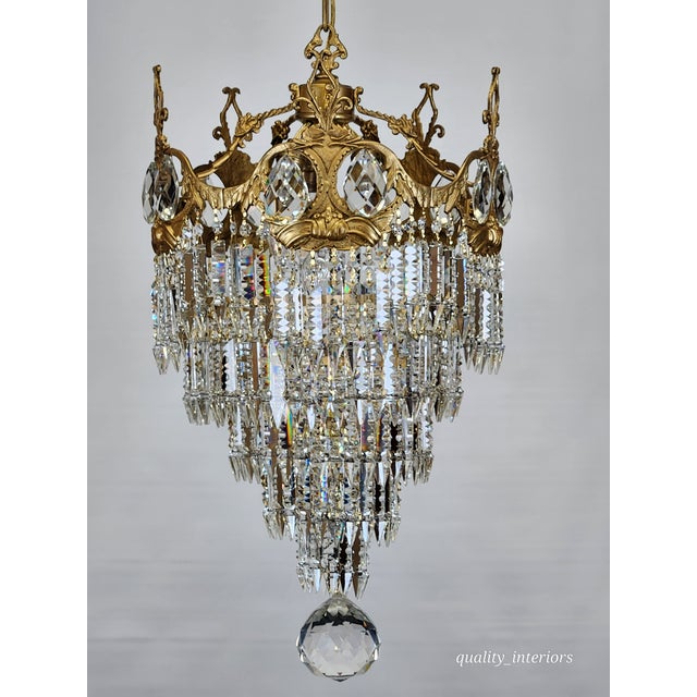 Antique Circa 1910 Double Serpent Wedding Cake Chandelier - Rare For Sale In South Bend - Image 6 of 12