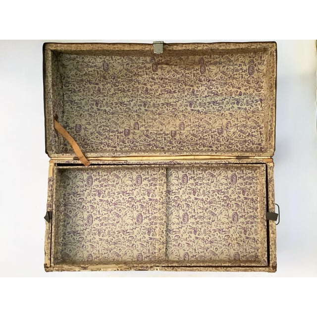 Circa 1940s Cowhide Ranch Trunk For Sale - Image 6 of 9