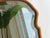 Tall Antique Oak Wooden Scalloped Mirror with Beveled Glass For Sale - Image 6 of 9