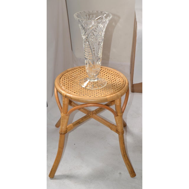 American Early 20th Century Large Brilliant Majestic Cut Glass Crystal Vase American Brilliant For Sale - Image 3 of 15