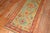 Asian Antique Zabihi Collection Bright Green Antique Colorful Oushak Runner For Sale - Image 3 of 8