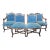 French Louis XV Set of 4 Chairs With Original Blue Mohair Upholstery For Sale