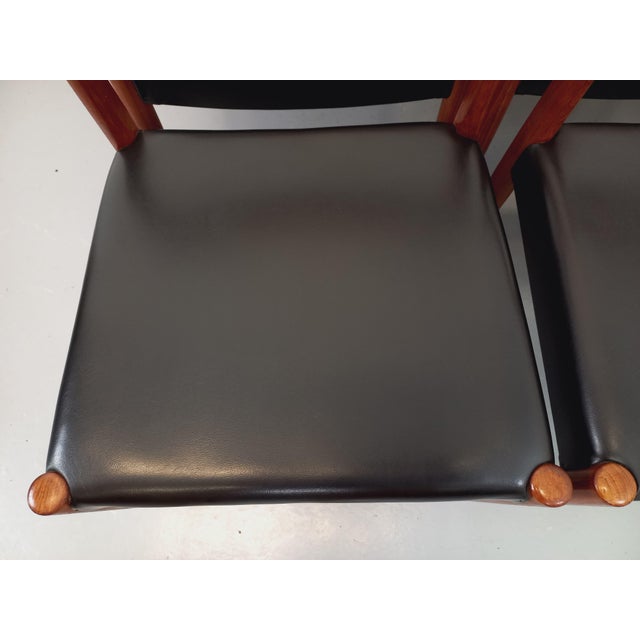 1960s Vintage Scandinavian Dining Chairs in Teak and Skai by Fristho Franeker, 1960s, Set of 6 For Sale - Image 5 of 18