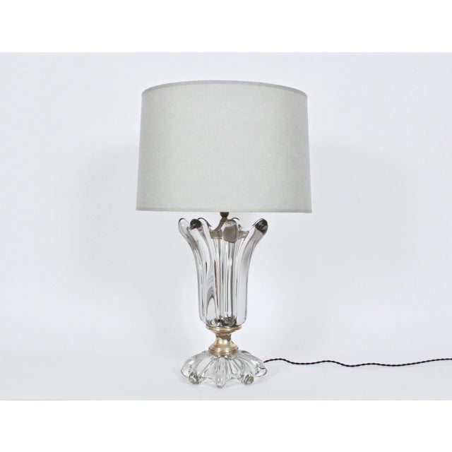 1950s Art Vannes French Crystal Table Lamp For Sale - Image 12 of 12
