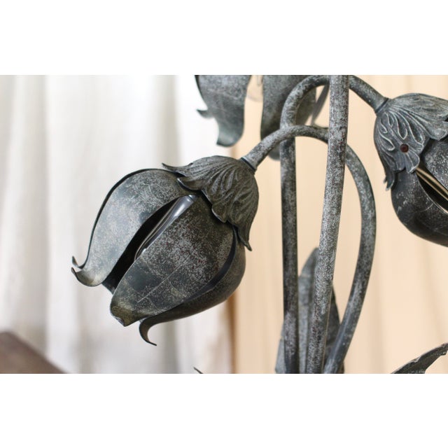 1950s Hollywood Regency Tulip Large Lamp For Sale - Image 9 of 15