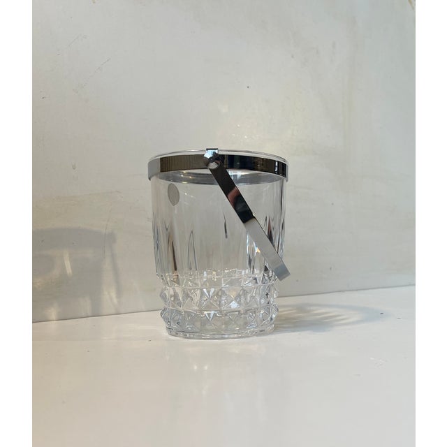 Mid-Century Modern Vintage French Crystal Ice Bucket from Cristal D Arques, 1970s For Sale - Image 3 of 5