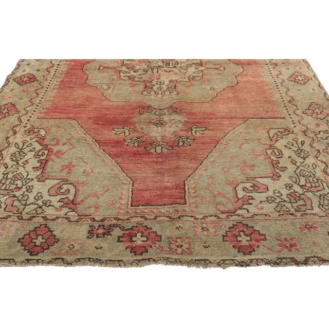 Vintage Turkish Oushak Rug - 04'08 X 08'01 For Sale - Image 4 of 10