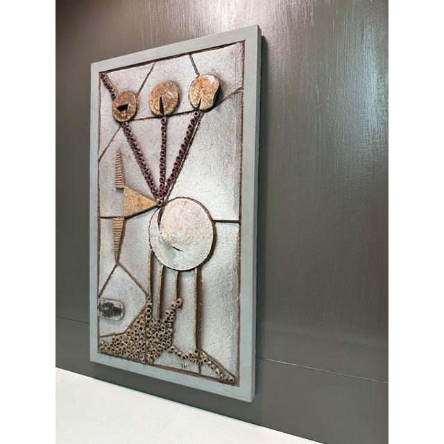 Brutalist Ceramic Wall Sculpture For Sale In Los Angeles - Image 6 of 12