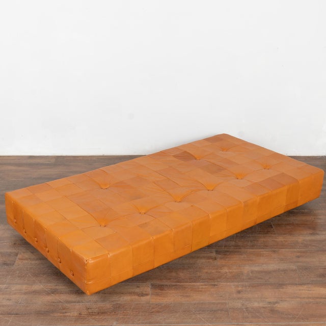 Mid Century Leather Day Bed Large Ottoman, Denmark Circa 1980 For Sale - Image 10 of 10