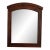 Vintage Arched Walnut Finish Mirror in the Style of Broyhill Brasilia & Mid Century Modern Design MCM Postmodern Style For Sale