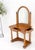 Burl Wood Biedermeier Dressing Table Mirror Matching Chair Cane Seat Mint! For Sale - Image 6 of 18