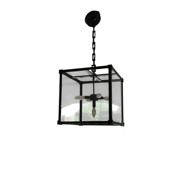 Marlowe 16 Lantern by Remains Lighting. Handmade in Brooklyn, this solid brass square hanging lantern is comprised of...