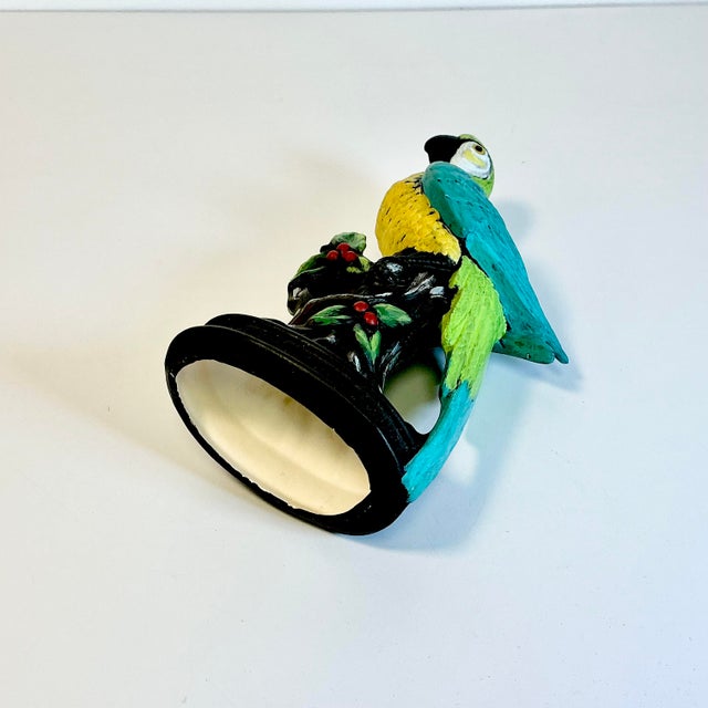 Cinco De Mayo - 1970s Vintage Boho Chic Coastal Ceramic Folk Art Parrot Figural For Sale - Image 11 of 12