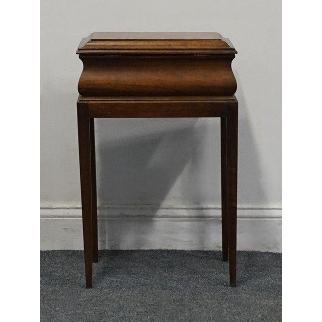 Late 20th Century Brandt Furniture Solid Mahogany Traditional Style 15" Jewelry Box / Chest For Sale - Image 10 of 11