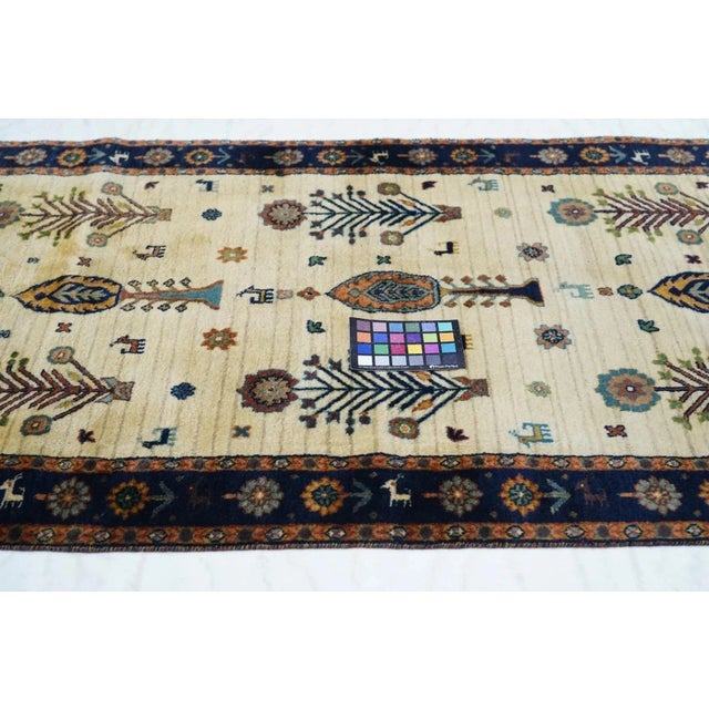 Cream Vintage Gabbeh Rug 2'11'' x 5'3'' For Sale - Image 8 of 10