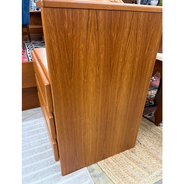 Brown Mobican Teak Queen Bedframe W/ Nightstands For Sale - Image 8 of 14