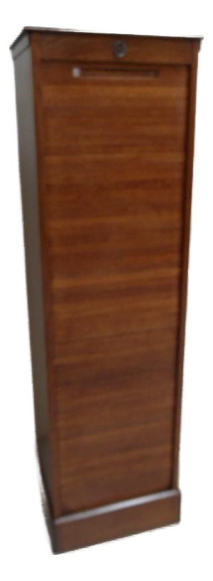 Vintage Filing Cabinet with Roller Shutter, 1950s