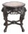 Chinese Carved Hongmu Wood Stand With Marble Insert For Sale