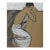 Mid 20th Century Expressionist Study White Black Tan Male Drawing For Sale