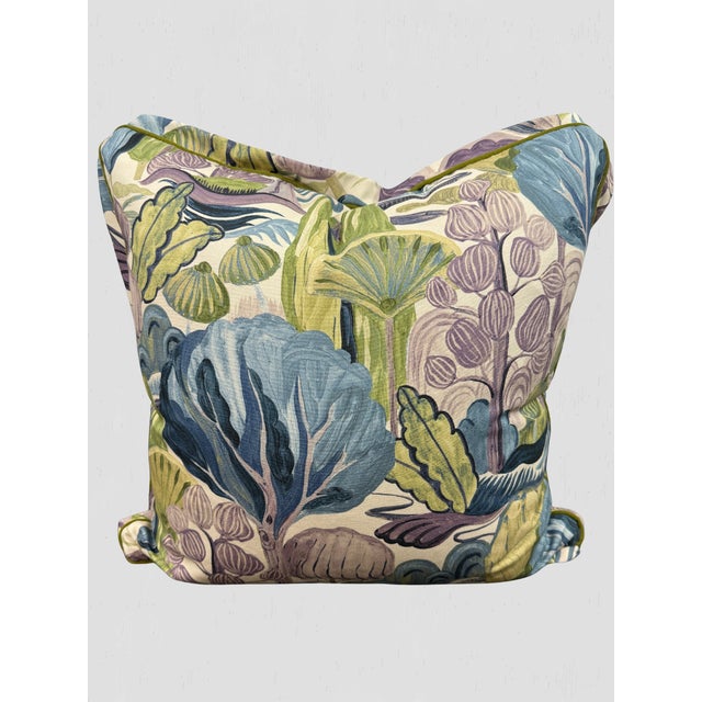 Art Deco Fairy Meadow Pillow Pair For Sale - Image 3 of 6