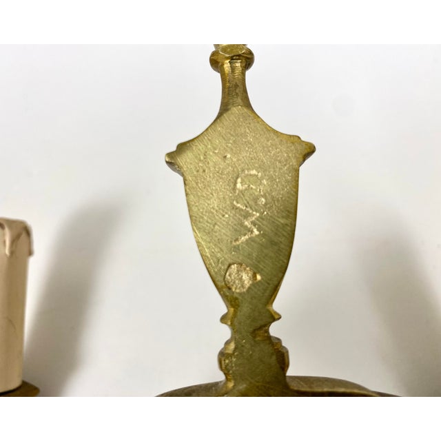 1930s Antique Double Arm Wall Lights in Bronze, 1930, Set of 2 For Sale - Image 5 of 6