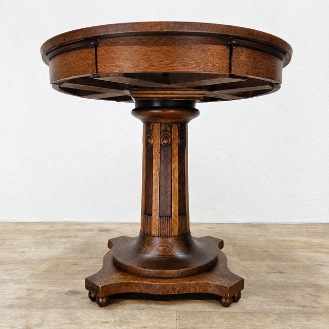 Vintage Dutch Art Deco Poker Table, 1920s For Sale - Image 4 of 18