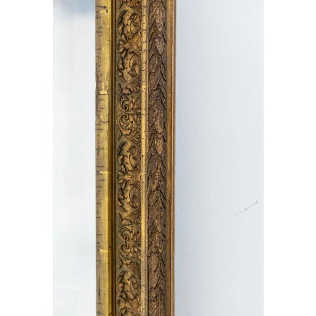 Mid-Century Italian Mirror with Golden Wood Frame, 1950s For Sale - Image 9 of 10