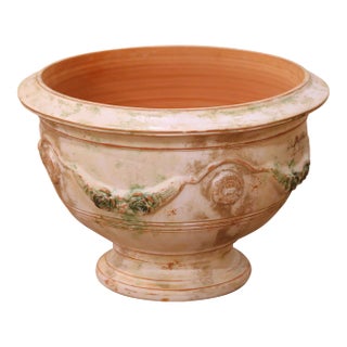 French Handmade Terracotta Anduze Bowl Urn Planter by La Madeleine For Sale