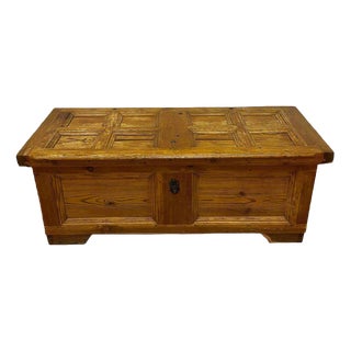 Antique Chest in Larch Wood and Iron Fittings, 1800s For Sale