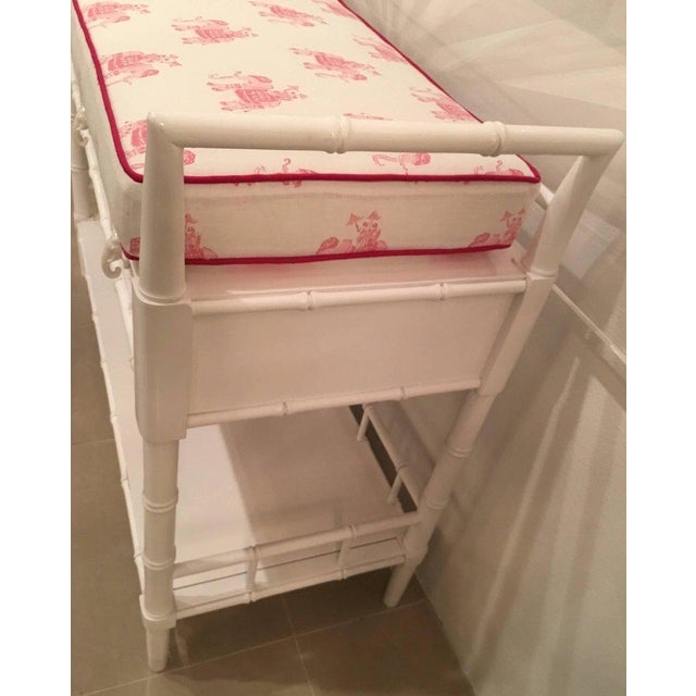 Vintage Lilly Pulitzer Girls Faux Bamboo Lacquered Baby Changing Table For Sale - Image 5 of 12
