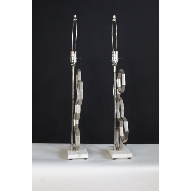 1970 Reggaini Style Sculptural Lamps - a Pair For Sale - Image 10 of 13