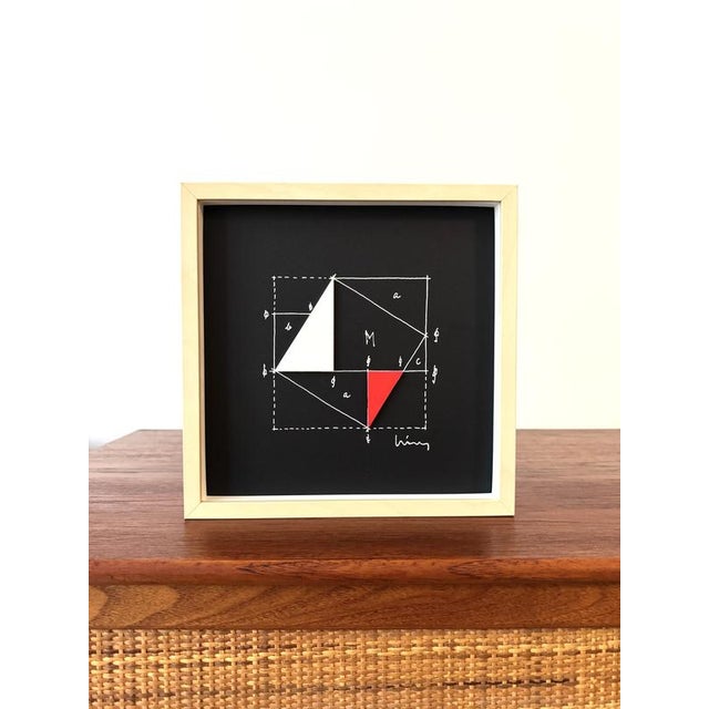 Contemporary Jo Niemeyer, Diagonal Square (Collage), 2007, Serigraph For Sale - Image 3 of 5