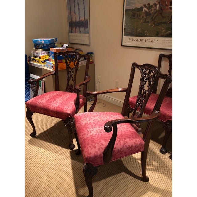 Early 20th Century Early 20th Century Vintage George II Style Mahogany Dining Chairs - Set of 10 For Sale - Image 5 of 10