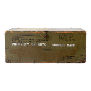 Wwii Military Storage Wooden Crate Trunk