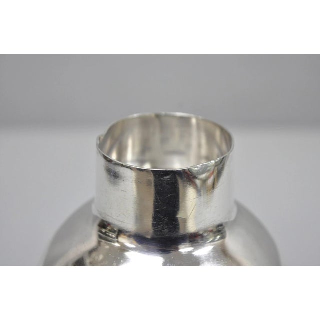 Silver Vintage Wiskemann Belgium Art Deco Silver Plated Martini Cocktail Shaker Barware For Sale - Image 8 of 16