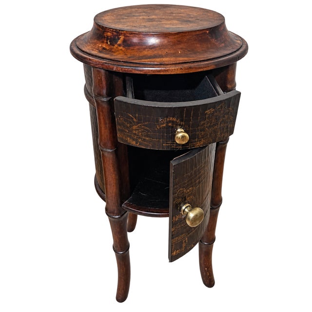 Ethan Allen Ethan Allen Chinoiserie Drum Table For Sale - Image 4 of 8