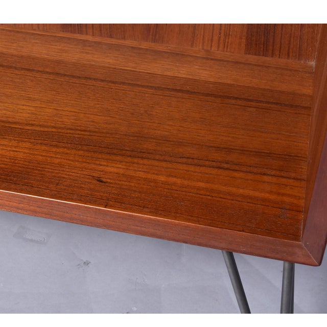 Pair of Lyby Mobler Danish Teak Bookcases on Hairpin Legs For Sale - Image 16 of 18