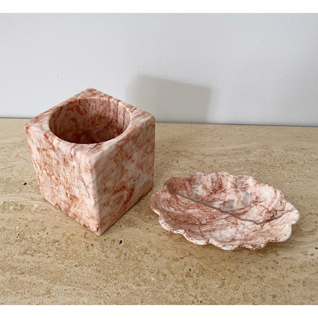 Vintage Pink Marble Bathroom Set Chairish
