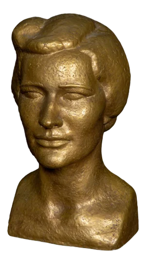 1930s Burr Churchill Miller, Jr., "Bust of Helen Coolidge Woodring", Patined Bronze Sculpture