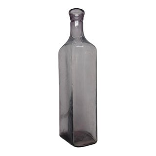 Antique Sun-Purple Amethyst Medicine Bottle Illinois Glass Company Diamond I 1915-1920s For Sale