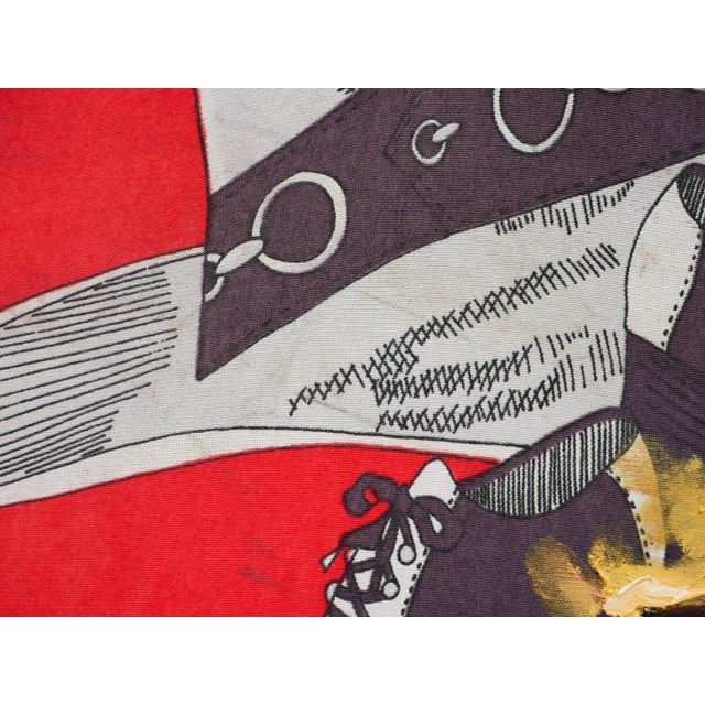 Jim Pirtle Red, Gray, and White Abstract Figurative Contemporary Painting of a Lady, 20th Century For Sale - Image 10 of 12