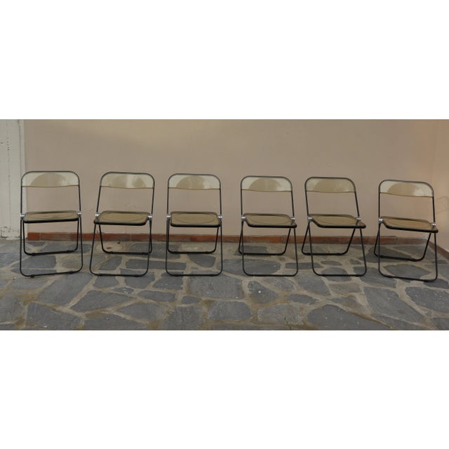 1960s Vintage Plia Chairs in Steel and Polypropylene by Giancarlo Piretti for Anonima Castelli, 1960s, Set of 4 For Sale - Image 5 of 12