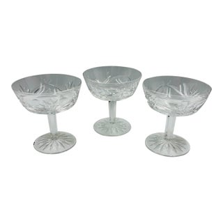 Mid 20th Century Waterford Crystal Ashling Champagne/Tall Sherbet - Set of 3 For Sale