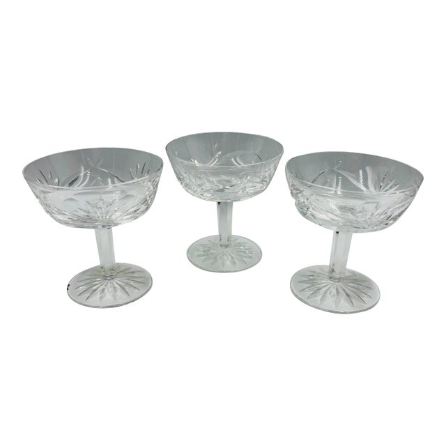 Mid 20th Century Waterford Crystal Ashling Champagne/Tall Sherbet - Set of 3 For Sale