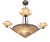 Art Deco Chandelier in Salmon-Colored Sandblasted and Polished Clear Glass from Muller Frères For Sale