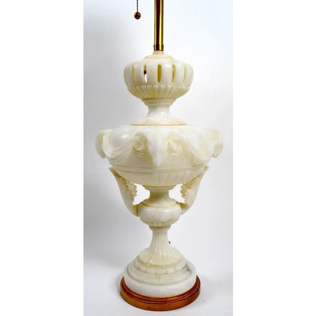 The Marbro Lamp Company Large Alabaster Lamp by Marbro Co For Sale - Image 4 of 11